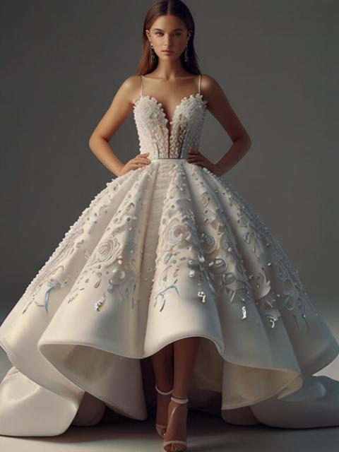 فساتين زفاف للجسم الممتلئ بقصة Ball Gown