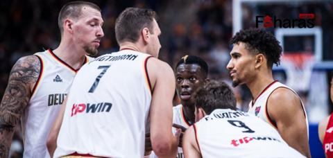 Lineup of USA vs Germany basketball match 